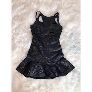 Designer leather dress